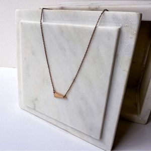 NWOT Bauble Bar Rose Gold Triangle Necklace